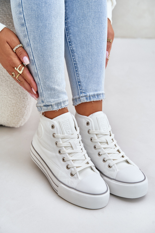 Zateplené Dámské Tenisky Na Platformě Bílé Velikost: 38