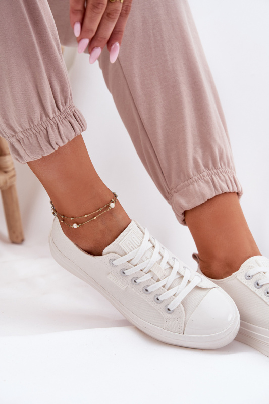 Dámské plátěné tenisky Big Star – bílé Velikost: 41