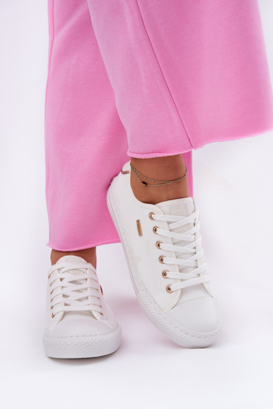 Dámské plátěné tenisky Big Star – bílé Velikost: 40