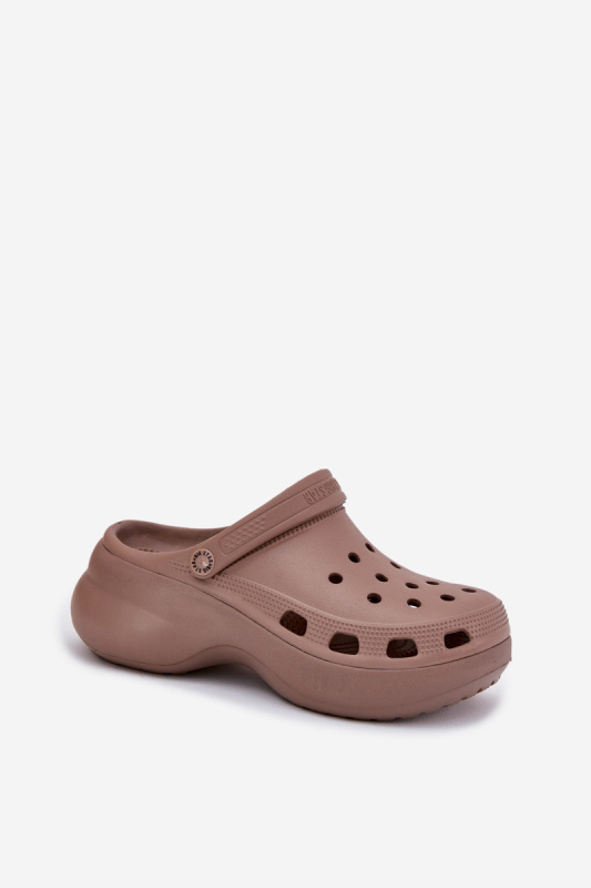 Dámské pěnové pantofle Big Star – tmavě béžové Velikost: 40