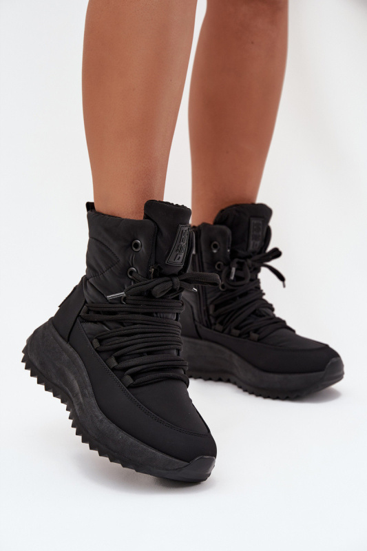 Dámské sněhule na zip Big Star – černé Velikost: 36