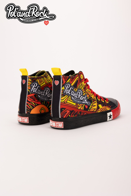 Tenisky Pol'and'Rock Festival X Big Star SS174501 Černo-Červené 37