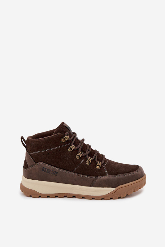 Semišové Pánské Trekingové Boty Big Star SS174263 Hnědé 41