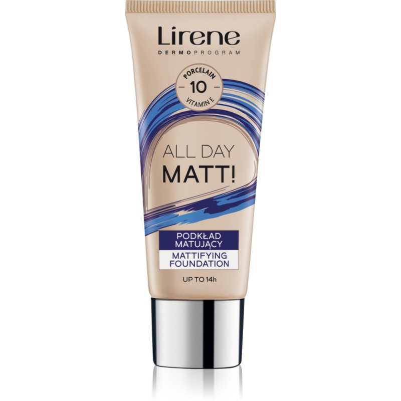 Lirene Nature Matte matující fluidní make-up pro dlouhotrvající efekt odstín 10 Porcelain 30 ml