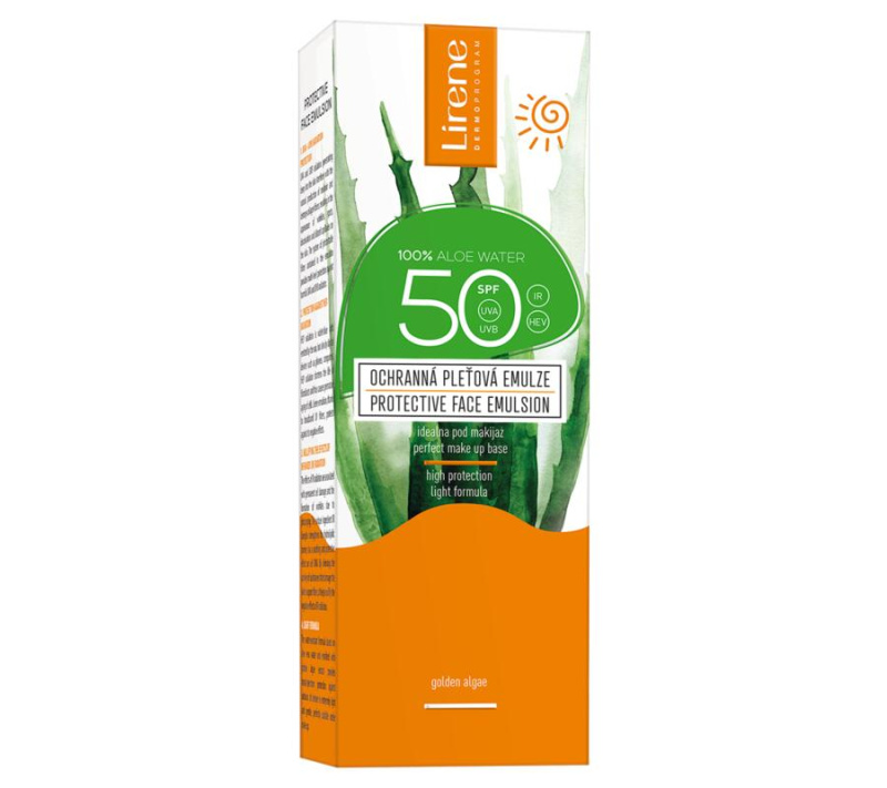 Lirene Sun Ochranná pleťová emulze s aloe vera SPF50 50 ml