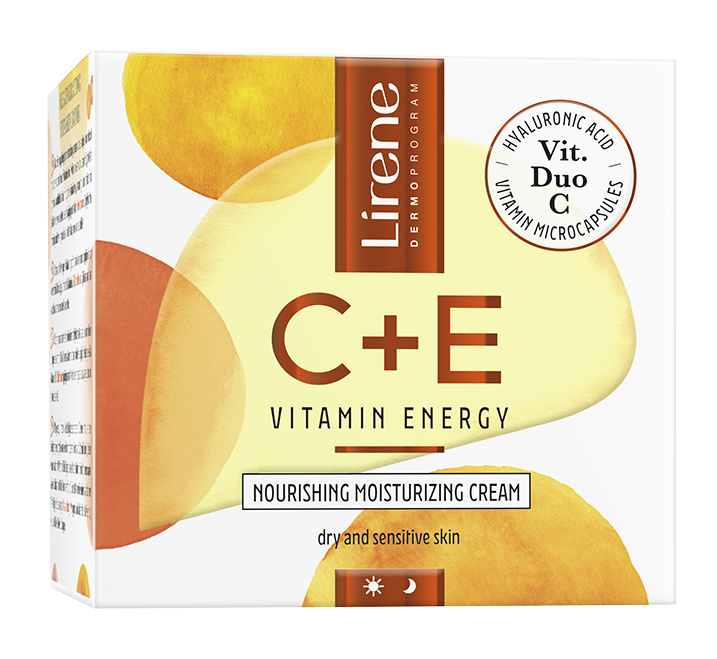 Lirene Vitamin Energy C+E pleťový krém pro výživu a hydrataci 50 ml