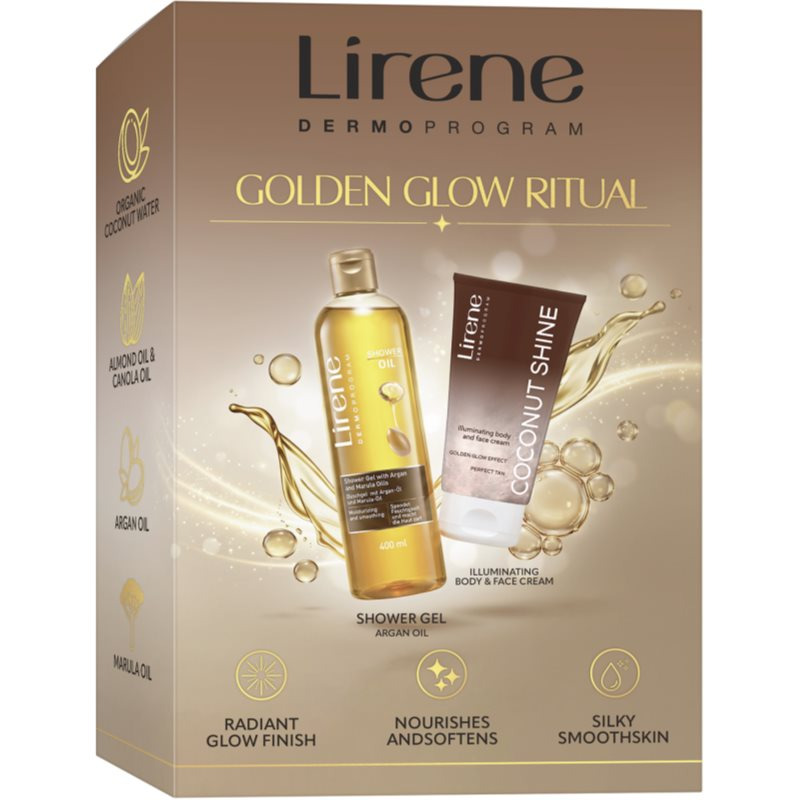 Lirene Golden Glow Ritual dárková sada pro rozjasnění a hydrataci