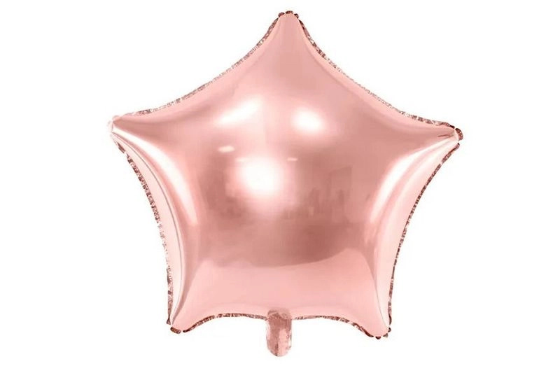 Fóliový balónek hvězda rose gold 48 cm - 1 kus