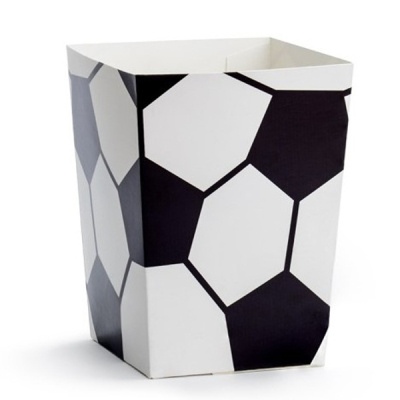 Papírové krabičky na popcorn Piłka (mix motivů) 7 × 7 × 12 cm
