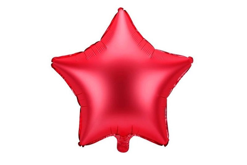 Fóliový balónek hvězda červená 48 cm - 1 kus