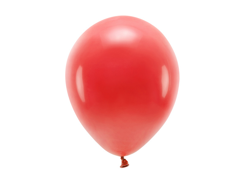 PartyDeco EKO balónek pastelový ČERVENÝ, 26 cm, 100 ks