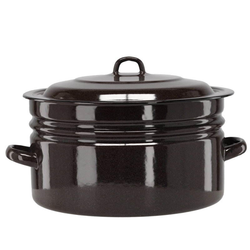 marka niezdefiniowana Emailovaný hrnec přímý 25 L 40 cm hnědý Z/P *3608