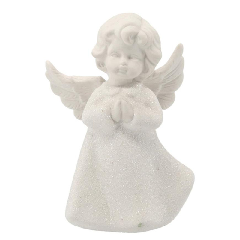 Bílá figurka anděla 11 cm -mix