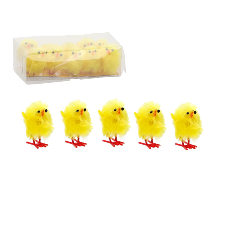 Sada velikonočních žlutých kuřátek 10 ks