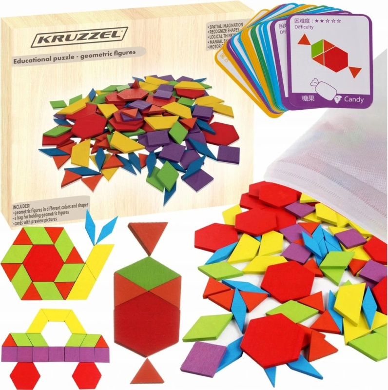 Vzdělávací puzzle - geometrické tvary