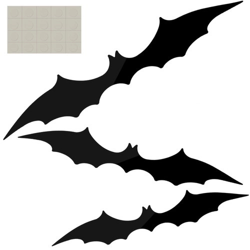 Halloweenská dekorace netopýr sada 3 ks