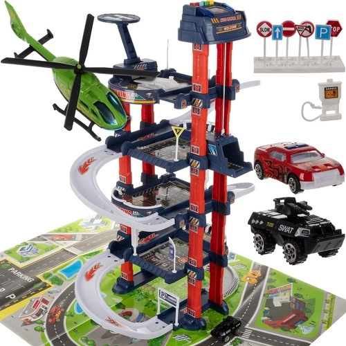 1Mcz SNA660-A331 Parkovací dům/mega city garáž 4 patrová s výtahem a heliportem
