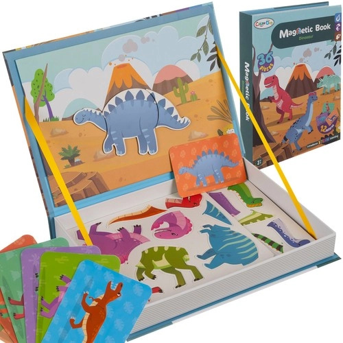 Kruzzel 24730 Magnetické puzzle Dinosauři