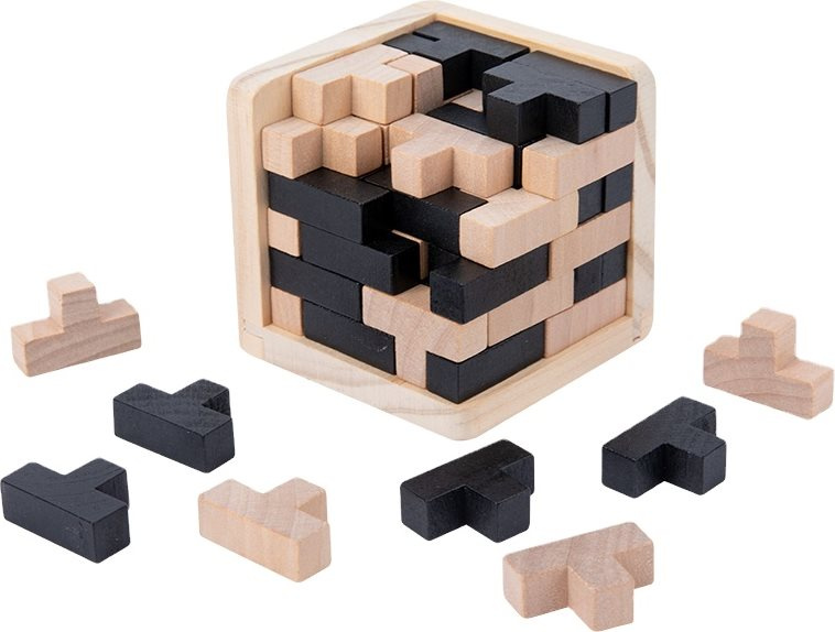 Dřevěná kostka - kreativní logická hra pro děti a dospělé