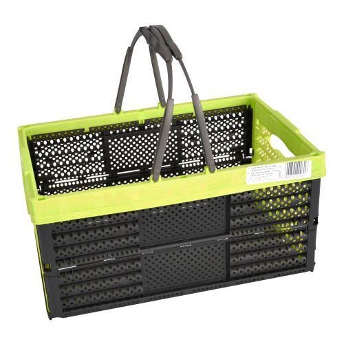 Skládací nákupní košík se 2 držadly 16 l, 40 × 27 × 20 cm - mix barev