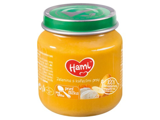 HAMI Zelenina s kuřecími prsy od 4.měsíce 125 g