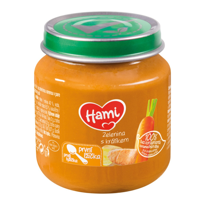 HAMI Zelenina s králíkem od 4.měsíce 125 g