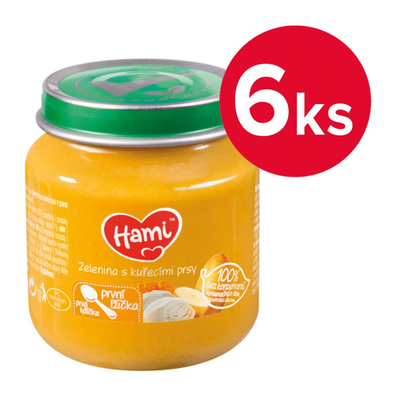 Hami Příkrm zelenina s kuřecími prsy