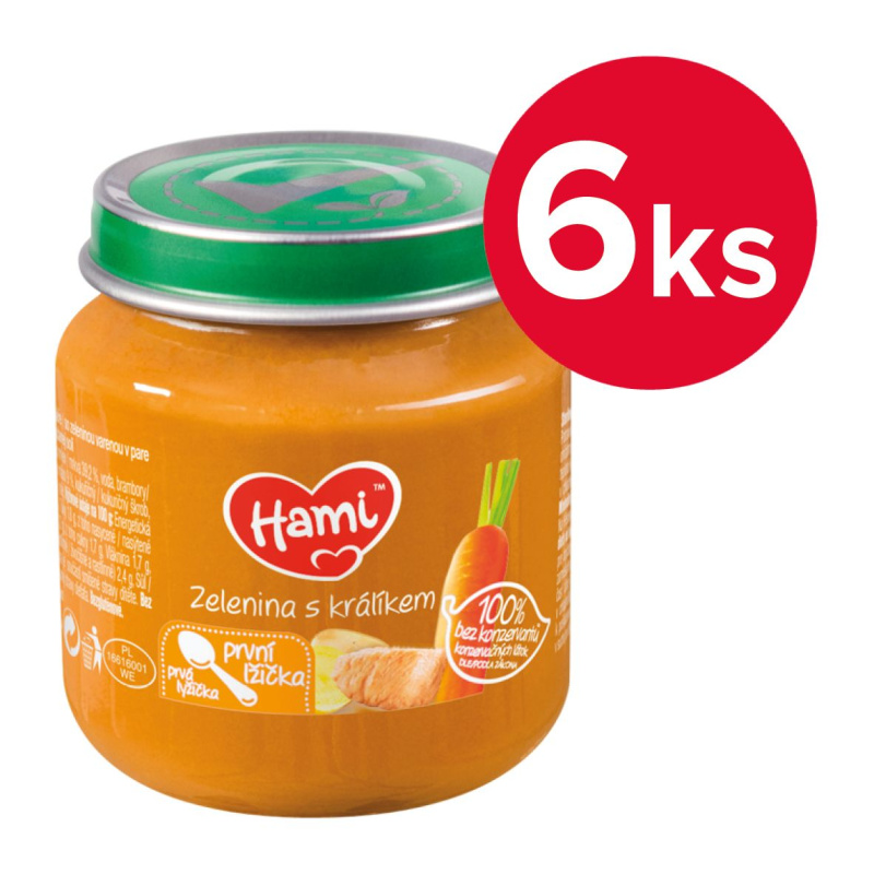 Hami Příkrm zelenina s králíkem