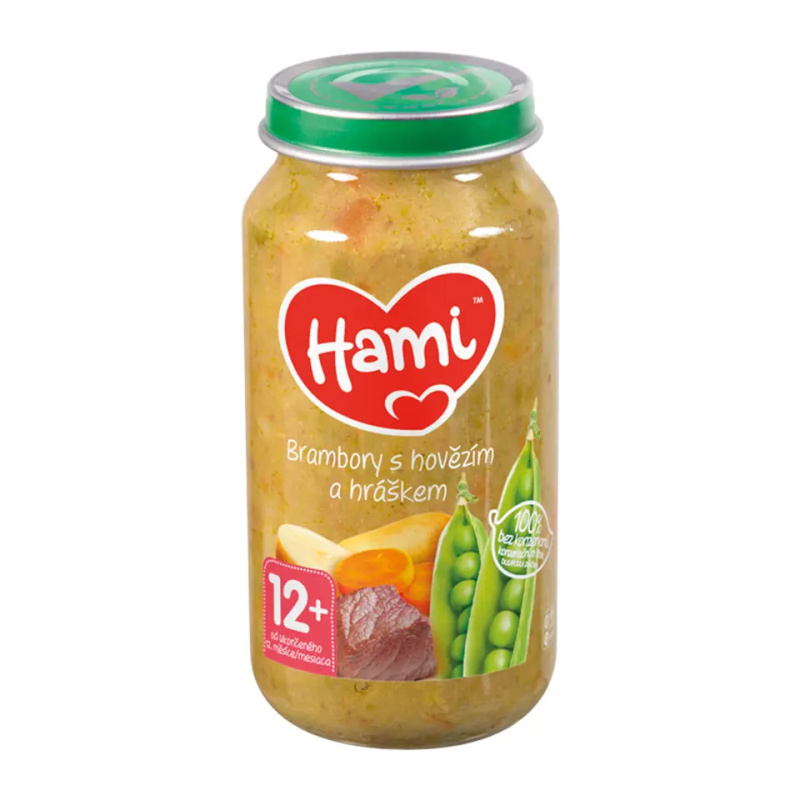HAMI Masozeleninový příkrm brambory s hovězím a hráškem 250 g