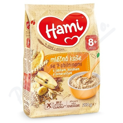Hami ml.kaše se 7 oblinin. jablko banán pomer.210g