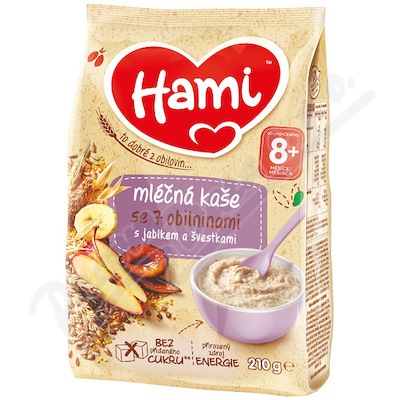 HAMI ml kaše 210g 7 obil jab a švest 8m