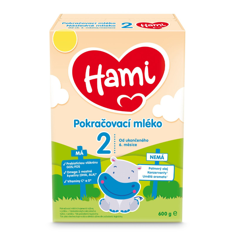 HAMI 2 Pokračovací kojenecké mléko od 6 do 12 měsíců 600 g