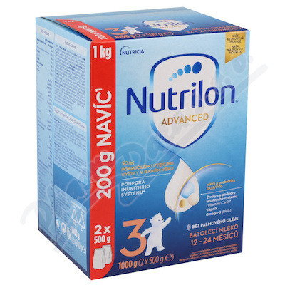 NUTRILON 3 Advanced Batolecí mléko od ukončeného 12. měsíce 1000 g