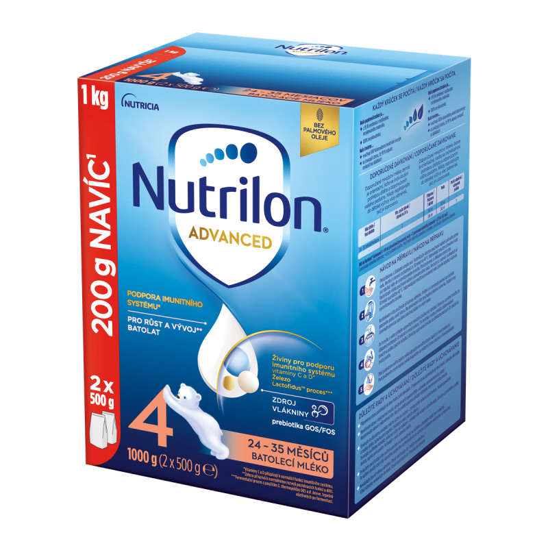 NUTRILON 4 Advanced Batolecí mléko od 24-35. měsíců 1000 g