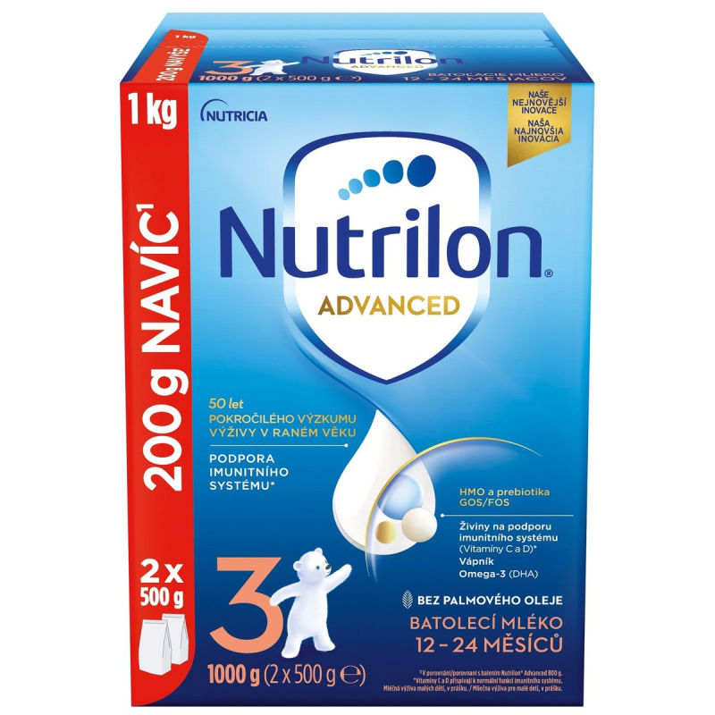 Nutrilon Advanced 3 batolecí mléko – duo balení