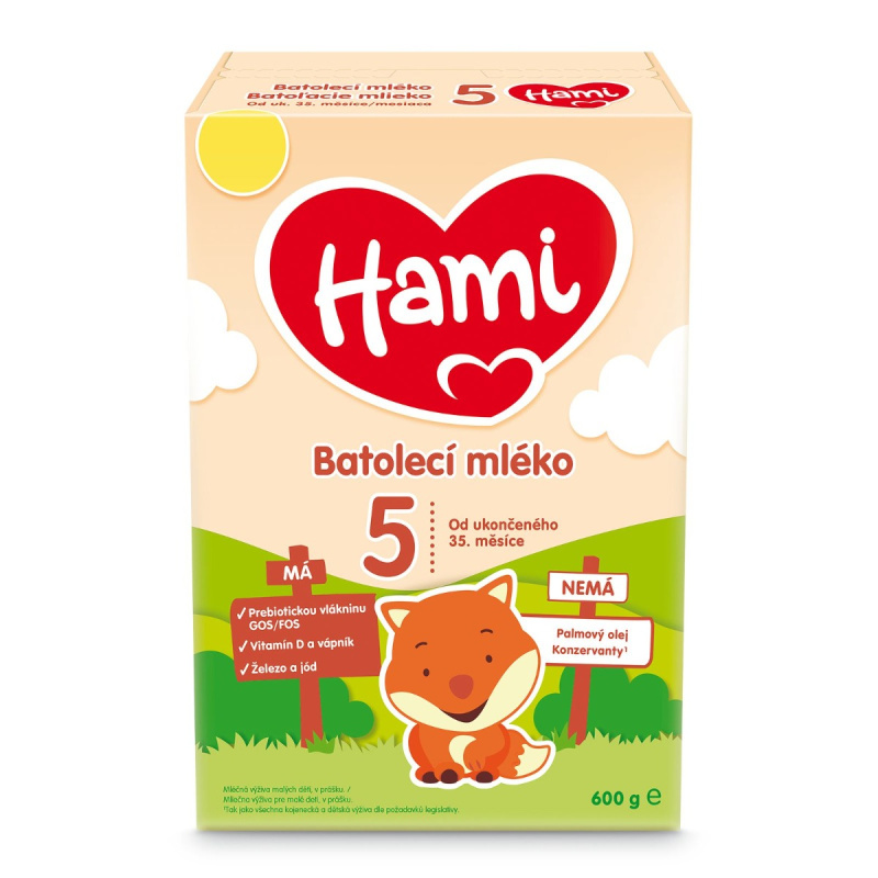 HAMI 5 Batolecí mléko od ukončeného 35.měsíce 600 g