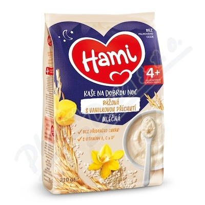 HAMI DN Mléčná kaše rýžová s vanilkovou příchutí 6m+ 210 g