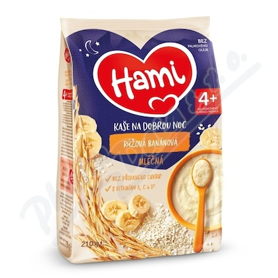 HAMI Mléčná kaše rýžová banánová na Dobrou noc 4m+ 210 g