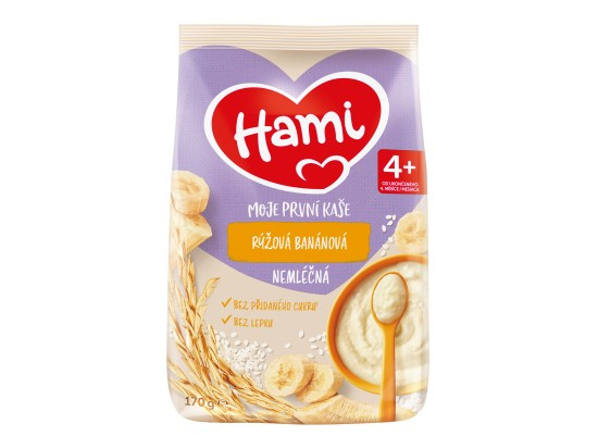 HAMI Nemléčná kaše rýžová banánová 4m+ 170 g