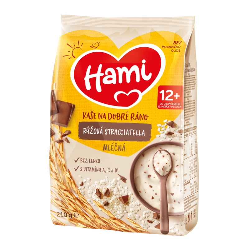 HAMI DR mléčná kaše rýžová stracciatella 12m+ 210 g