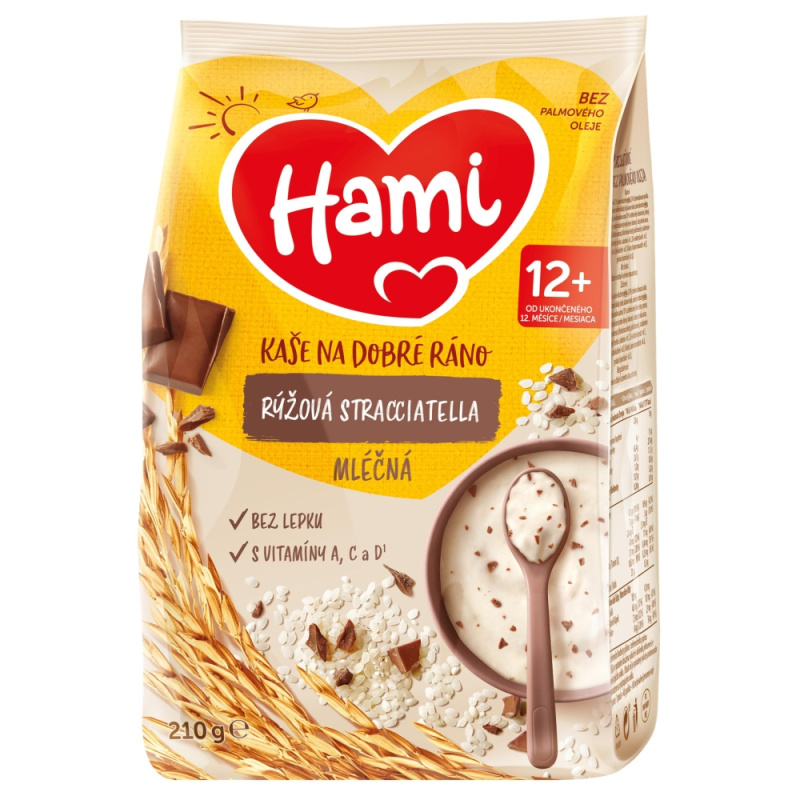 HAMI DR mléčná kaše rýžová stracciatella 12m+ 210 g