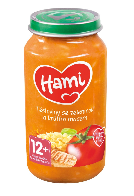 HAMI Masozeleninový příkrm těstoviny s krůtou 250 g