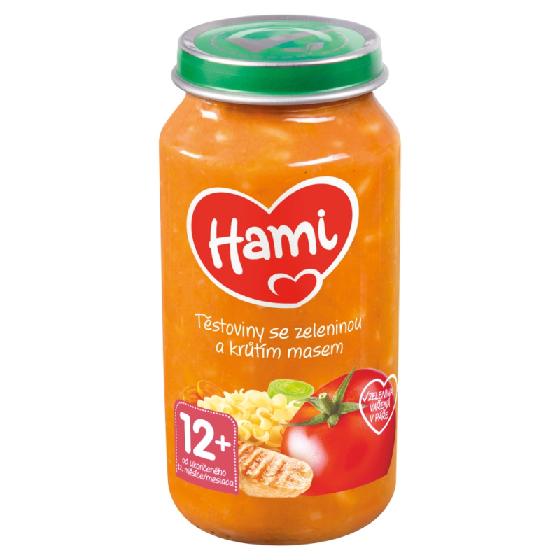 HAMI Masozeleninový příkrm těstoviny s krůtou 250 g
