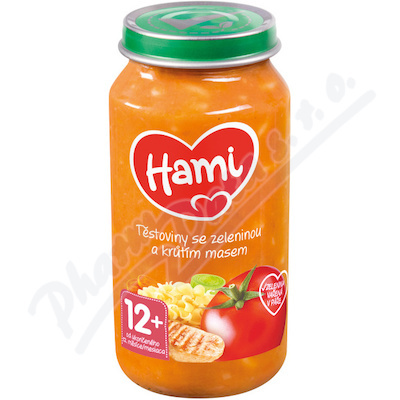 HAMI Masozeleninový příkrm těstoviny s krůtou 250 g