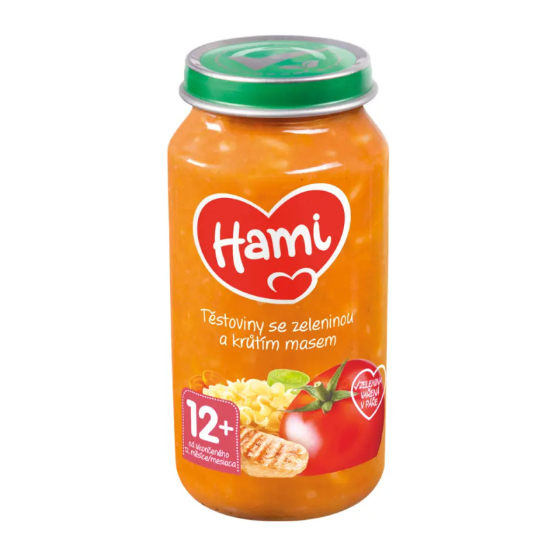HAMI Masozeleninový příkrm těstoviny s krůtou 250 g