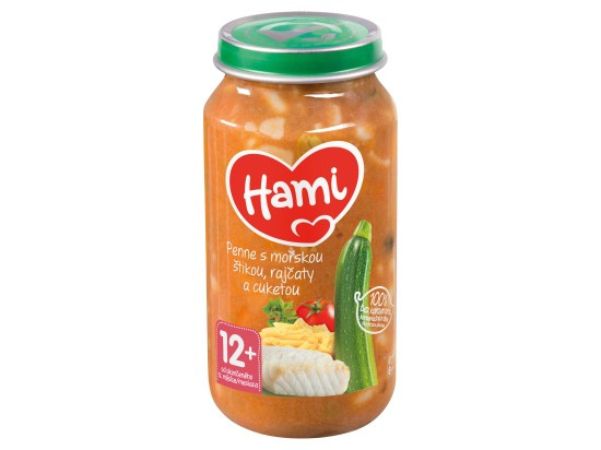 HAMI Špagety s mořskou štikou rajčaty a cuketou 12m+ 250 g