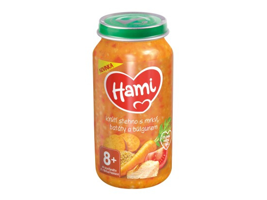Hami Krůtí stehno s mrkví, batáty a bulgurem 8m+ 250 g