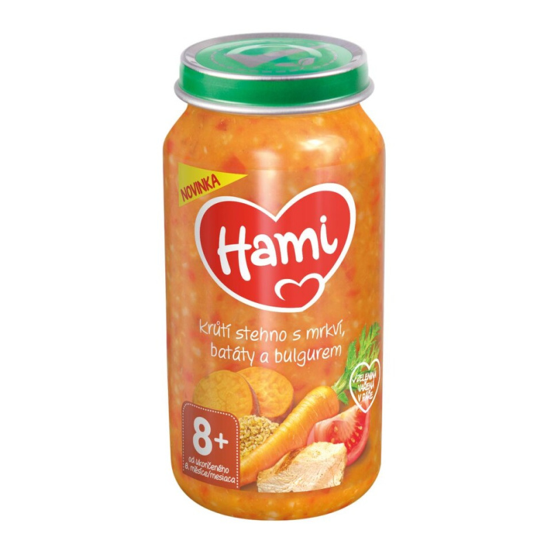 Hami Krůtí stehno s mrkví, batáty a bulgurem 8m+ 250 g