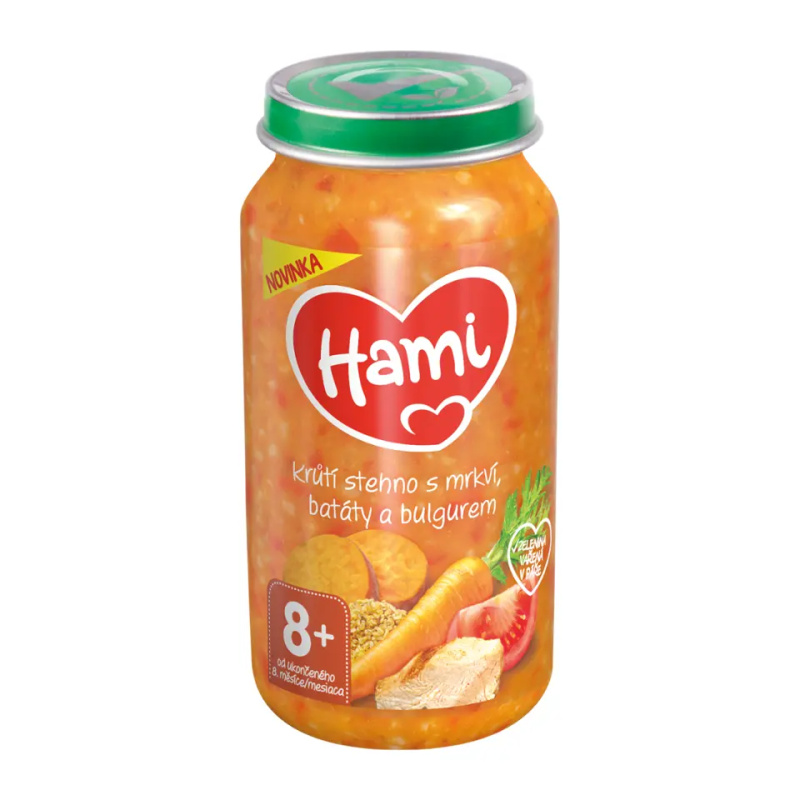 Hami Krůtí stehno s mrkví, batáty a bulgurem 8m+ 250 g