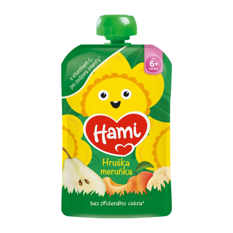 HAMI Kapsička jablko hruška banán meruňka 6m+ 100 g